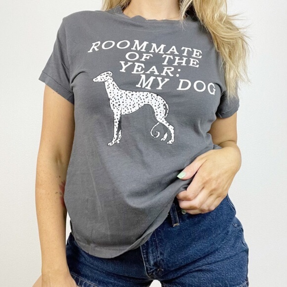 Wildfox Roommate Keke Gray Dog T-shirt, M or L